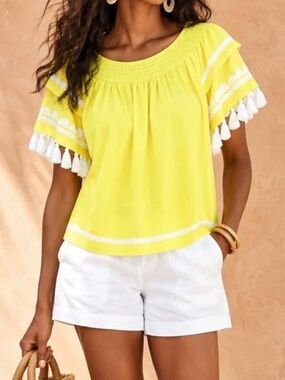 Lilly Pulitzer NWOT Nailah Embroidered Top (M)
